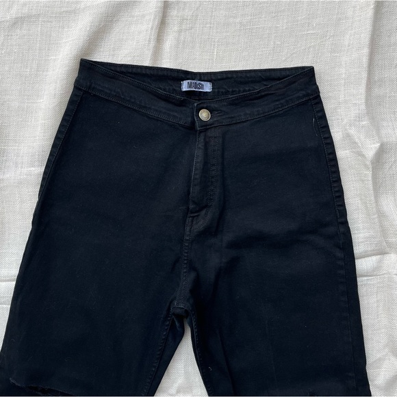 SOLD ❌ Black High Waist Ripped Bootcut Jeans - Picture 3 of 11